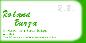 roland burza business card